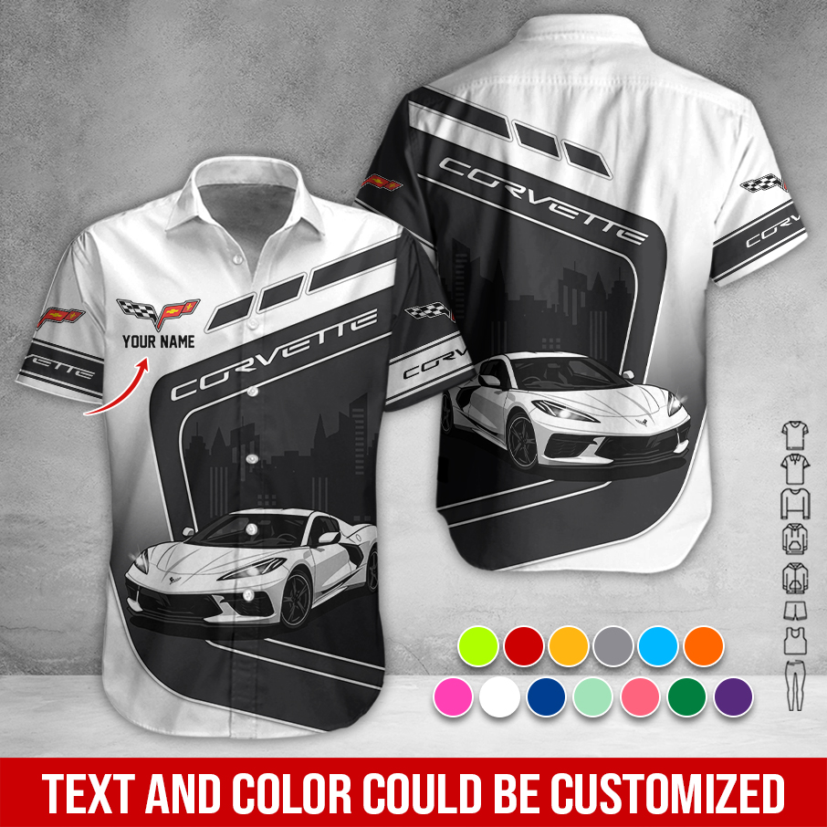 Personalized Name Supercar C8 All Over Printed Clothes RN552