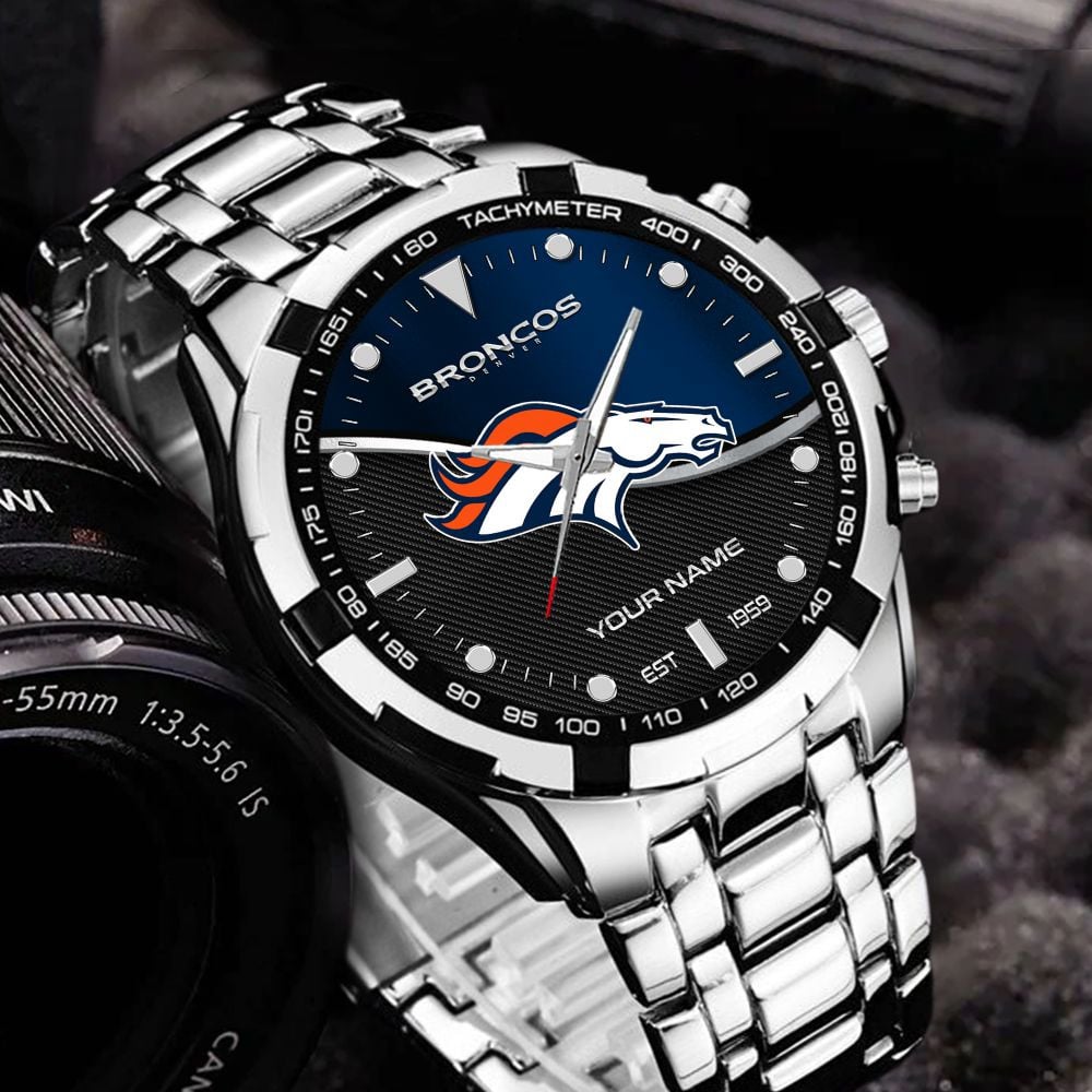 Denver Broncos VITWATK3538 Custom Name Elegant Fashion Design Watch