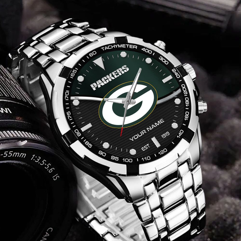 Green Bay Packers VITWATK3540 Custom Name Elegant Fashion Design Watch