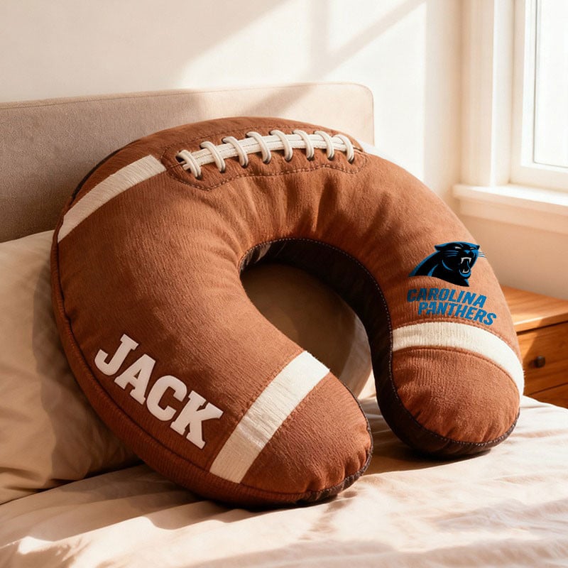 American Football Brown Special Neck Pillow Personalized Name Gift 05