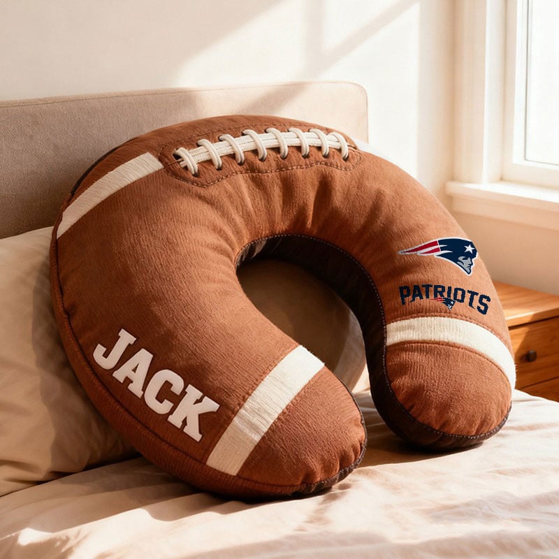 American Football Brown Special Neck Pillow Personalized Name Gift 22