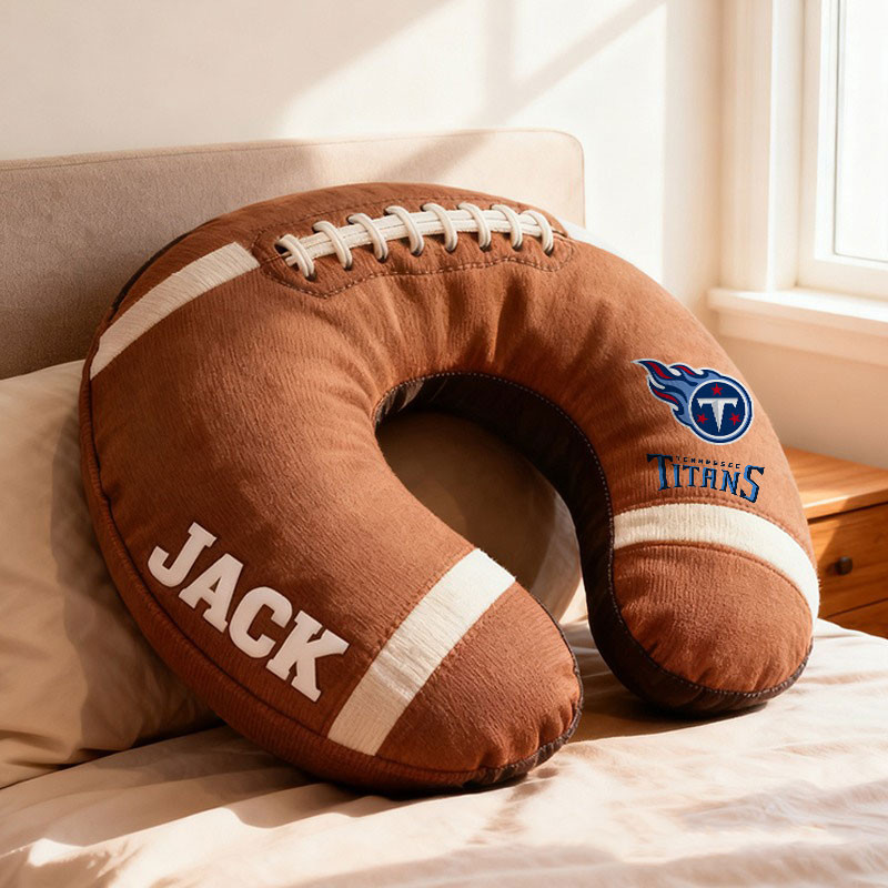 American Football Brown Special Neck Pillow Personalized Name Gift 31