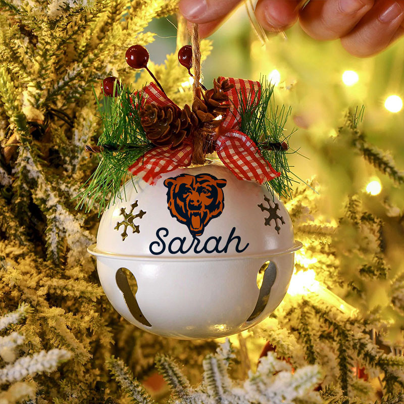 American Football Jingle Bell Ornament Custom Any Name Gift 06 - Image 2