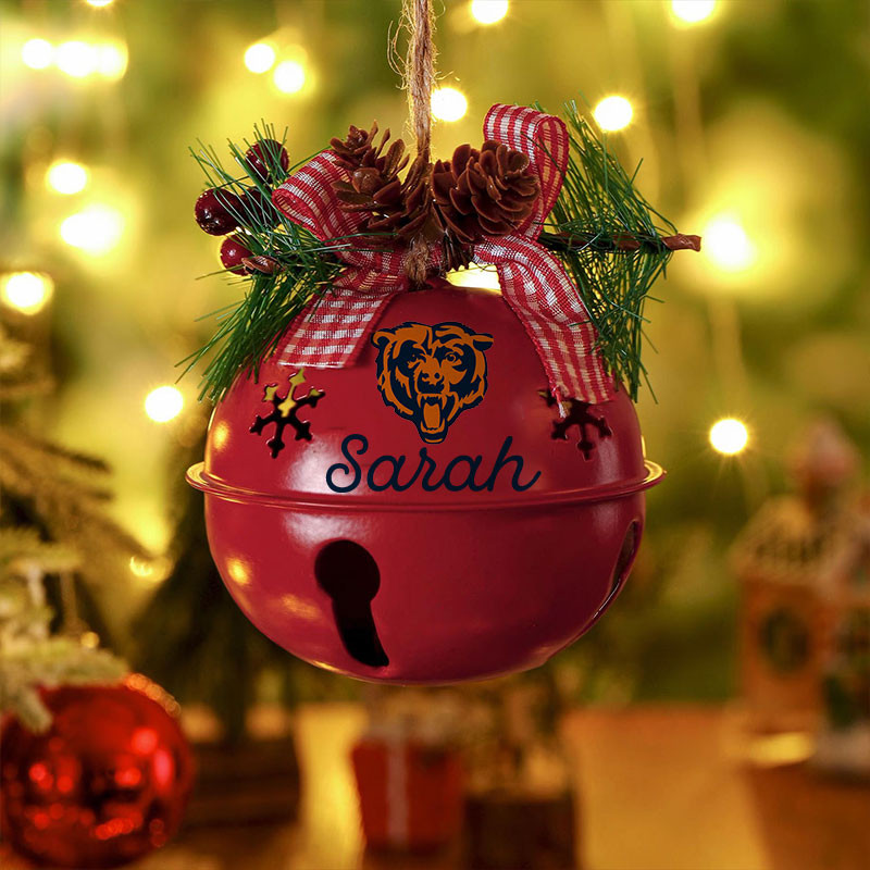 American Football Jingle Bell Ornament Custom Any Name Gift 06 - Image 3