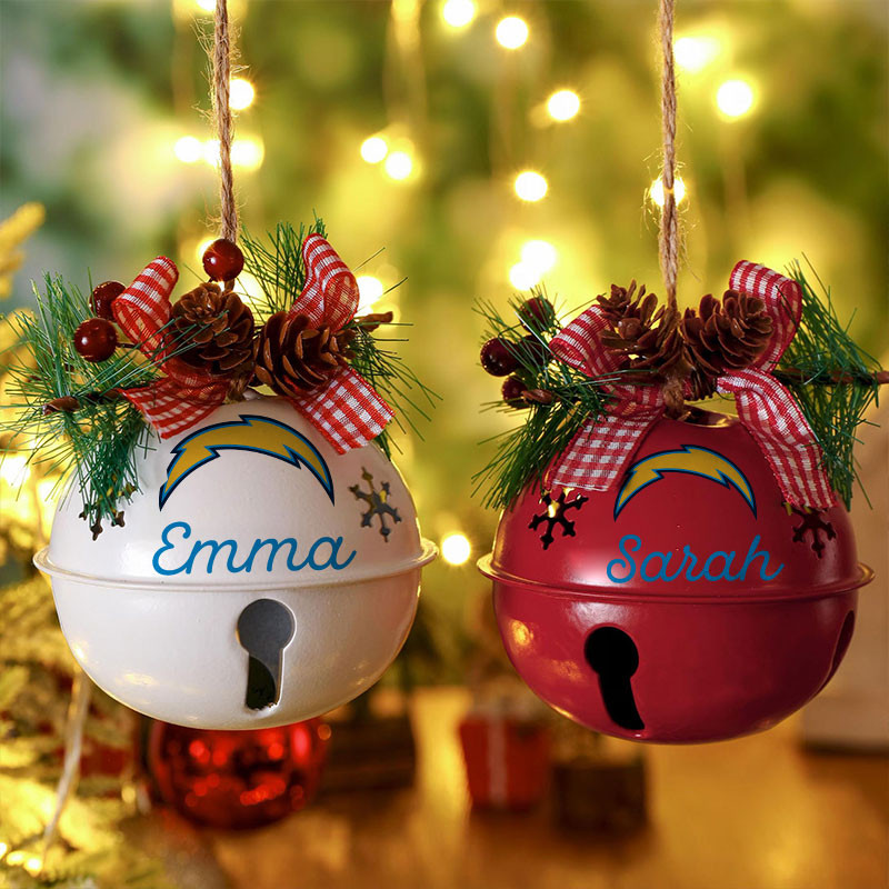 American Football Jingle Bell Ornament Custom Any Name Gift 19