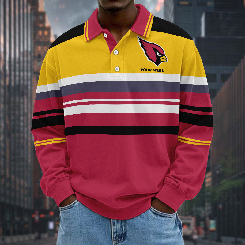  New Men Long Sleeves Polo Shirt Personalized Name Gift 02