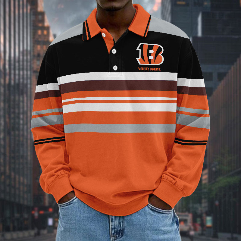  New Men Long Sleeves Polo Shirt Personalized Name Gift 09