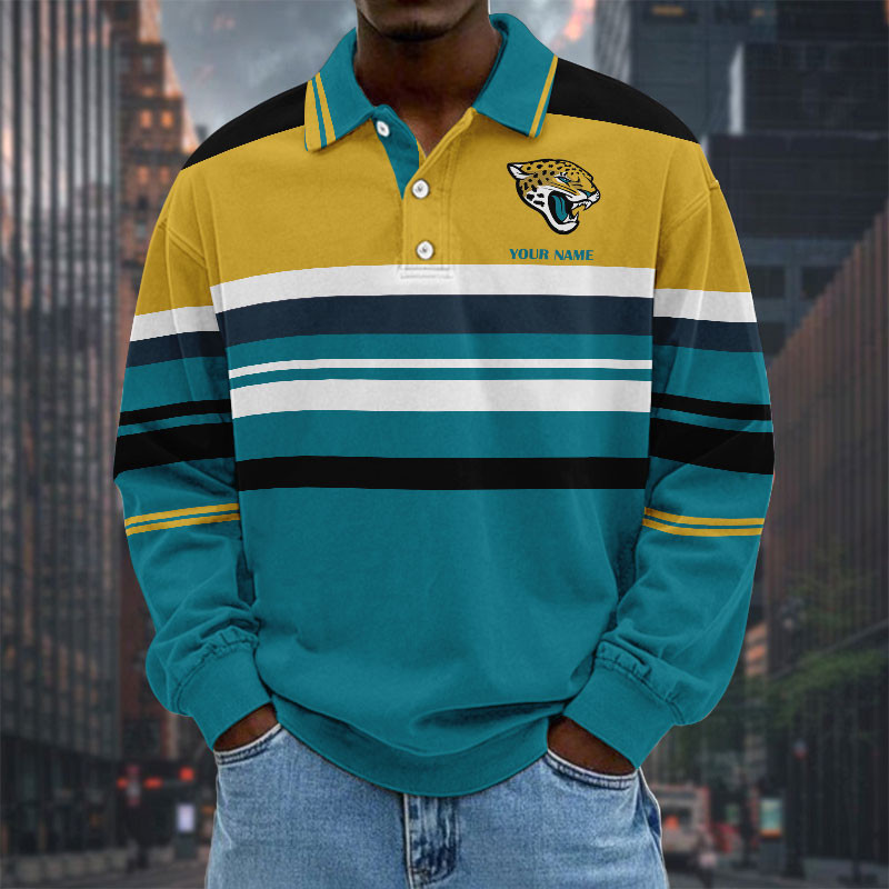  New Men Long Sleeves Polo Shirt Personalized Name Gift 16