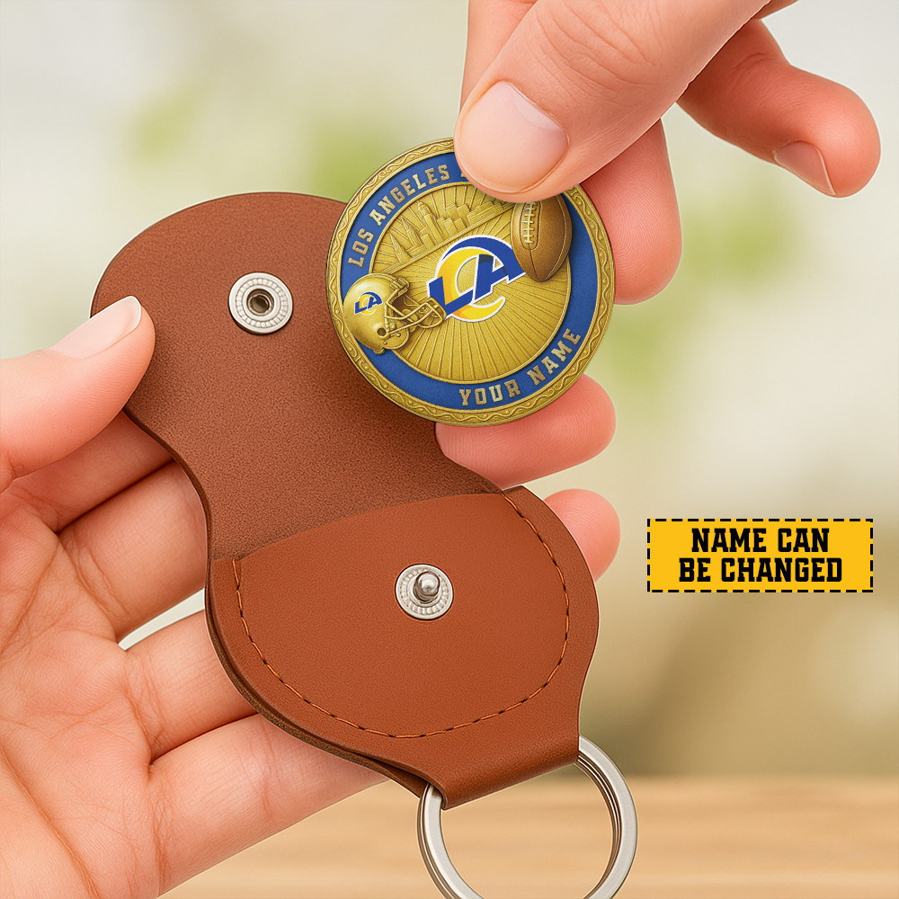 Round Coin With Leather Case Keychain Personalized Any Name Gifts 19 - Image 2