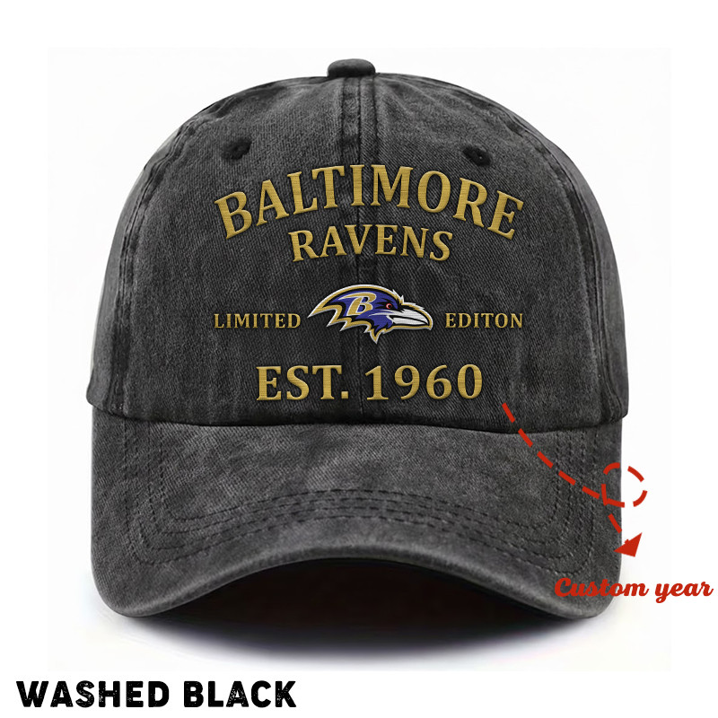 Washed Denim Cap Custom Any Year Gift 03 - Image 2