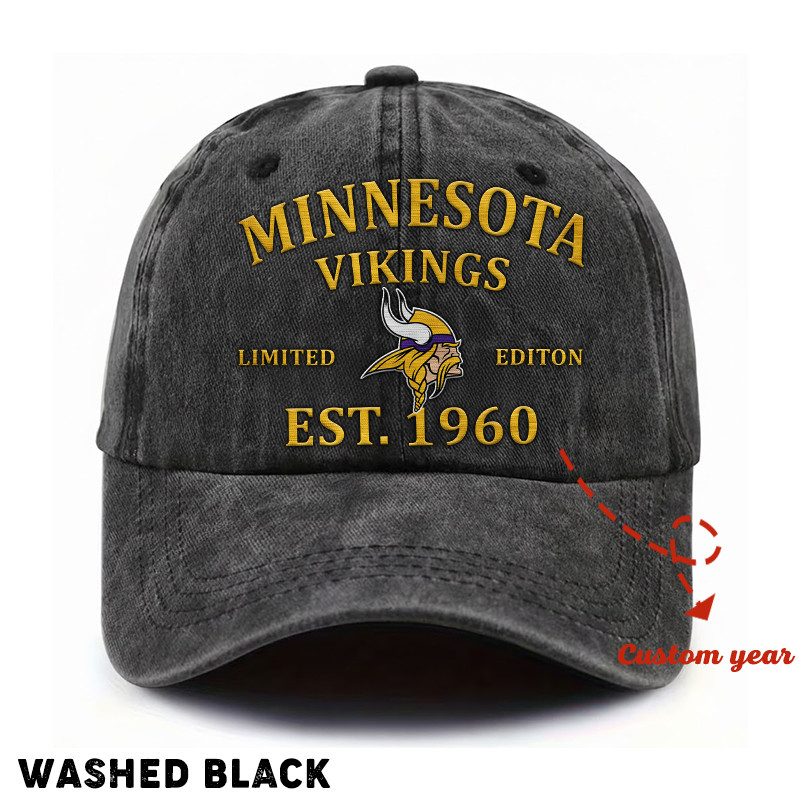 Washed Denim Cap Custom Any Year Gift 07 - Image 2