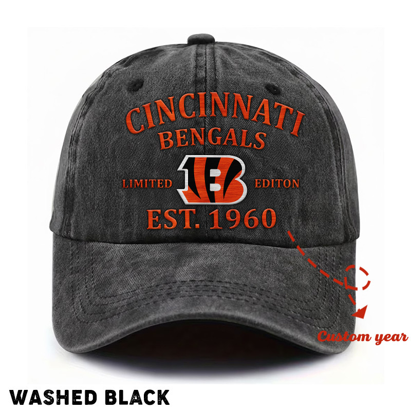 Washed Denim Cap Custom Any Year Gift 08 - Image 2