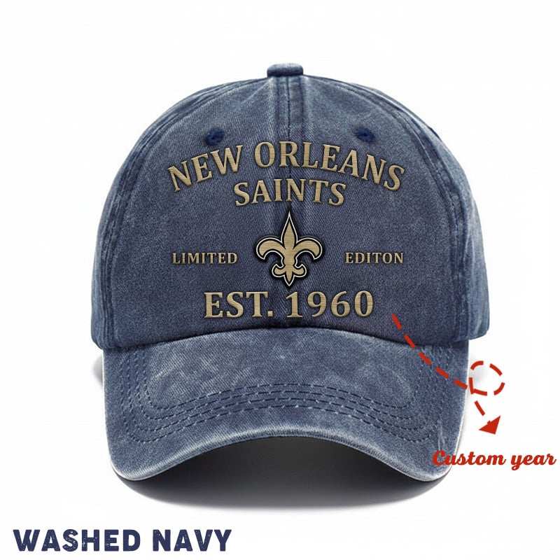  Washed Denim Cap Custom Any Year Gift 24